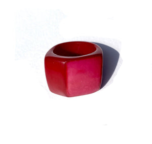Red Jarina seed ring