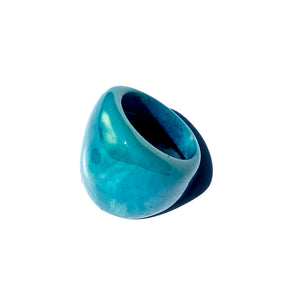 Turquoise coloured Jarina seed ring