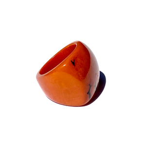 Rusty orange Jarina seed ring