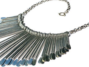 Steel 1970's vintage collar necklace