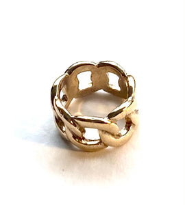 Chunky chain ring, brass
