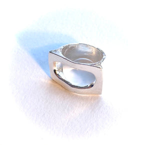 Rec ring, silver